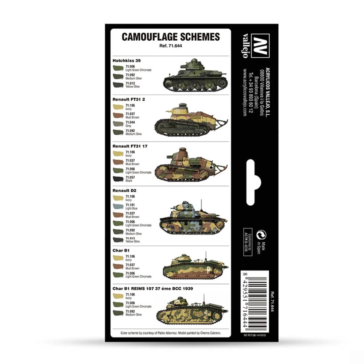 Vallejo Model Air Set: French Camo Colors Pre-War & WWII