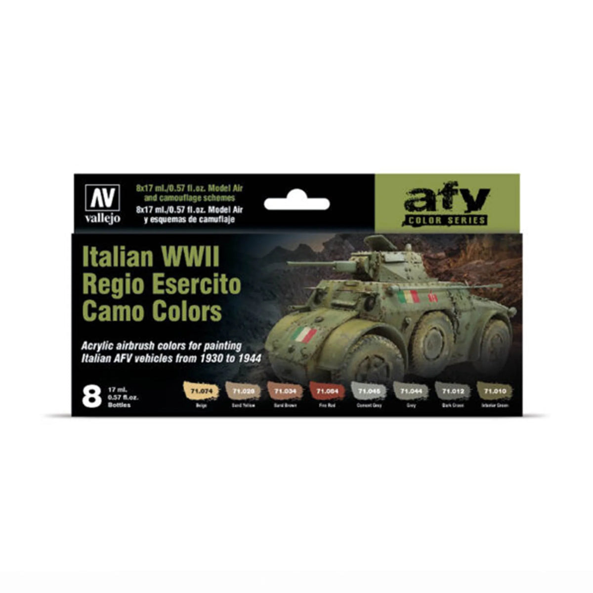 Vallejo Model Air Set: Italian WWII Regio Esercito Camo Colors