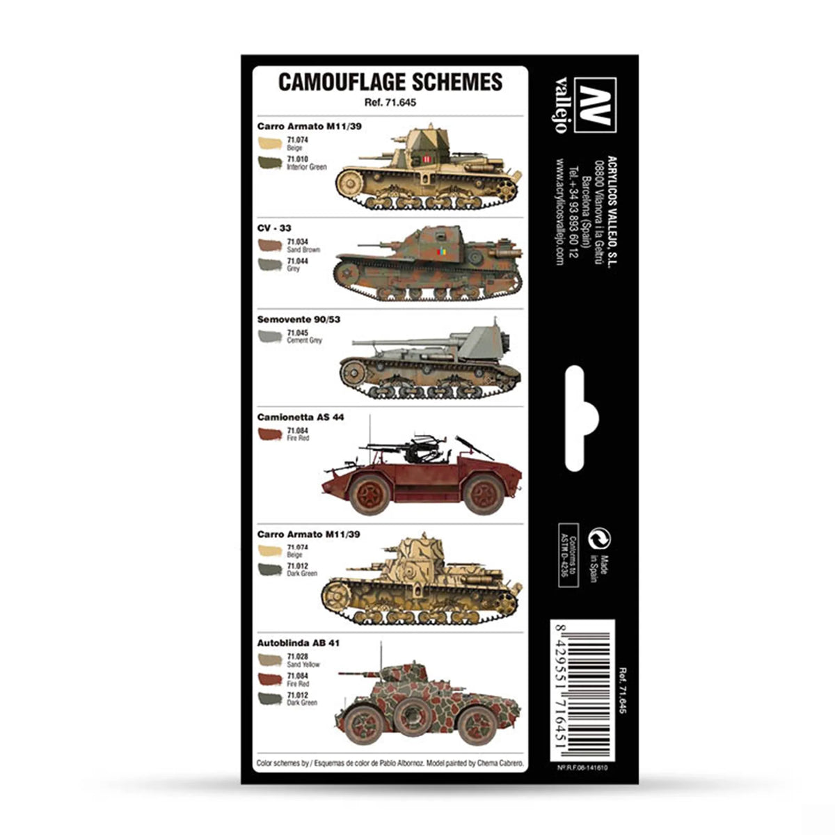 Vallejo Model Air Set: Italian WWII Regio Esercito Camo Colors