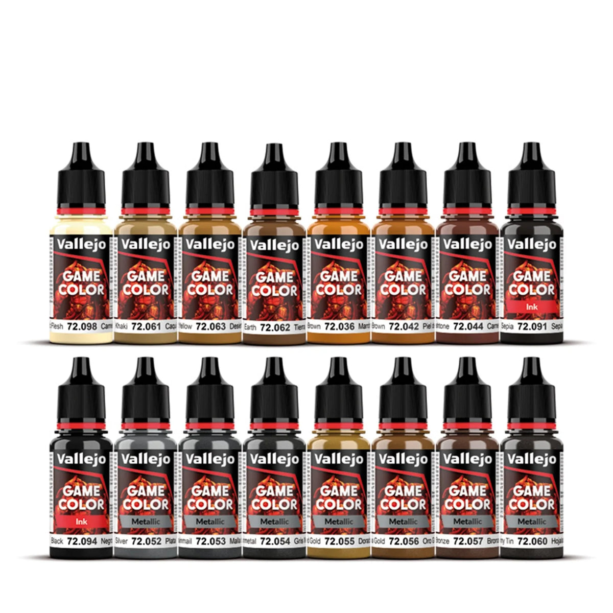 Vallejo Game Color Leather and Metal Paint Set