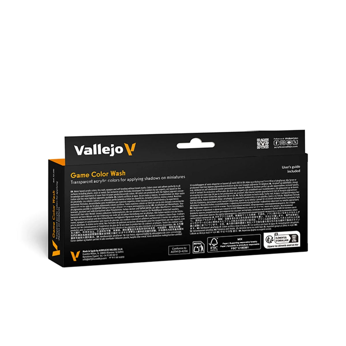 Vallejo Game Color Wash Paint Set