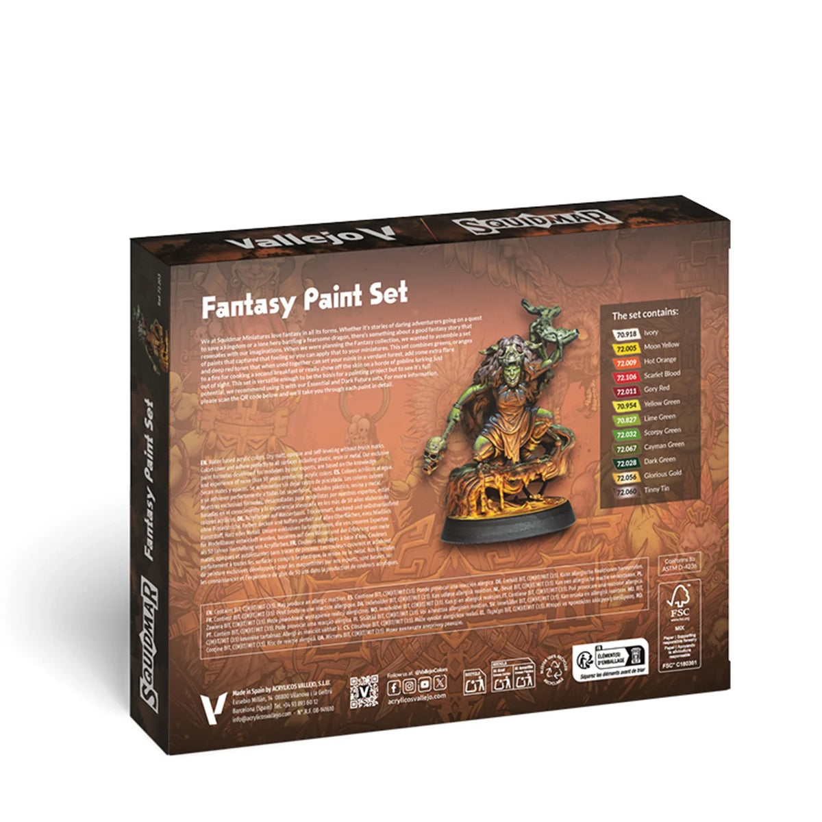 Vallejo Game Color Fantasy Paint Set by Squidmar Miniatures