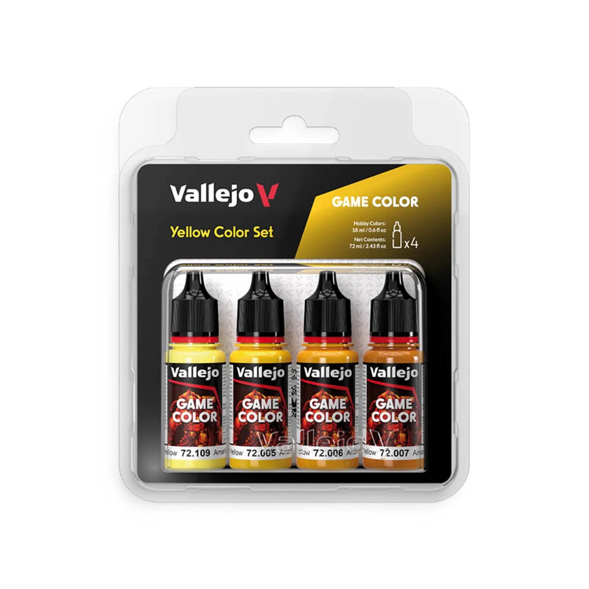 Vallejo Game Color Yellow Color Paint Set