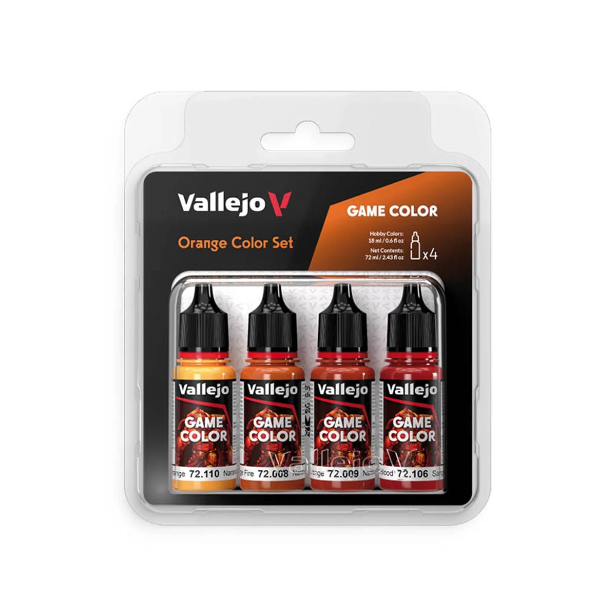 Vallejo Game Color Orange Color Paint Set