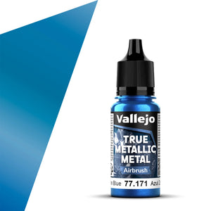 Vallejo True Metallic Metal Airbrush Color: Sapphire Blue (18ml)
