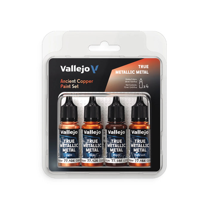 Vallejo True Metallic Metal: Ancient Copper Paint Set (4x18ml)