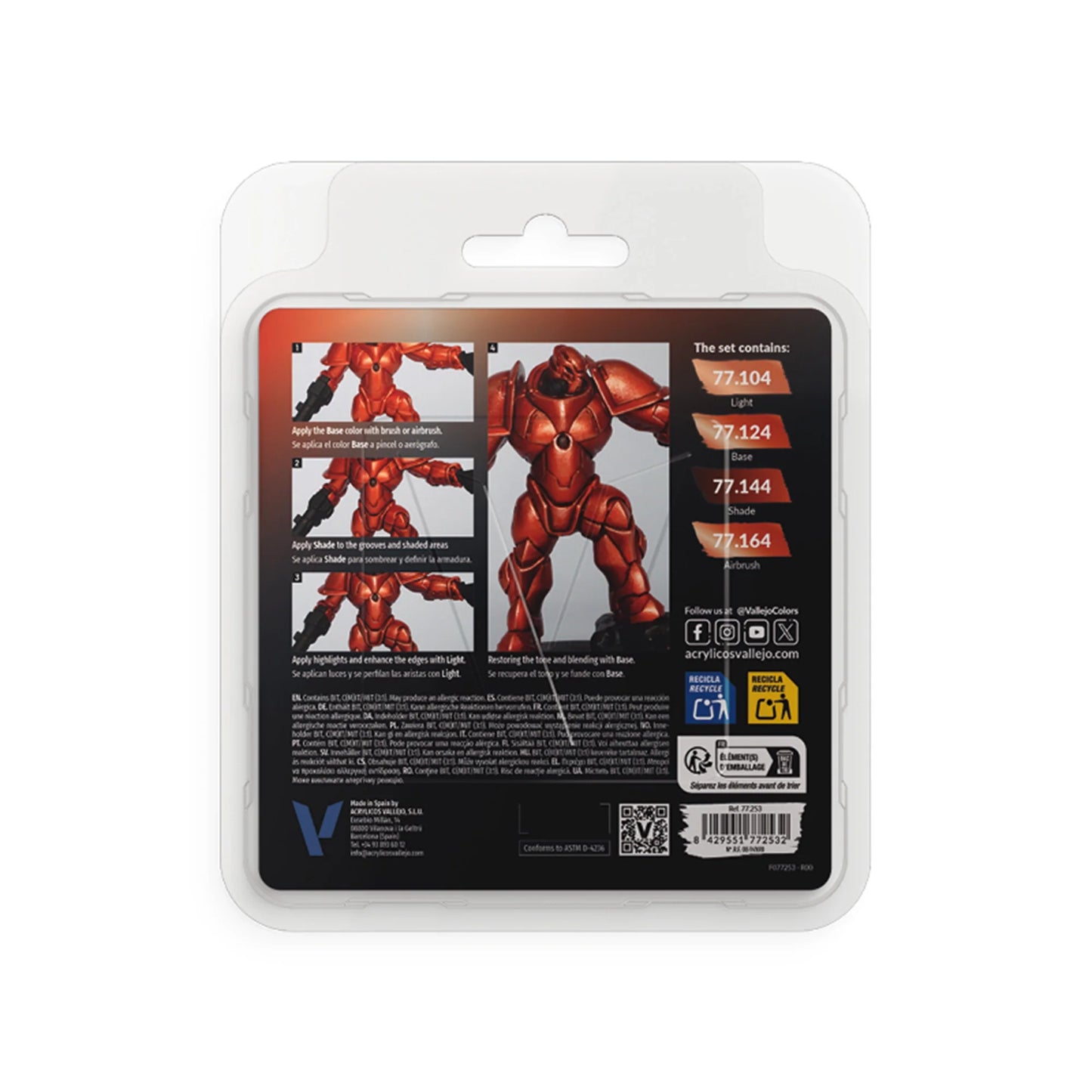 Vallejo True Metallic Metal: Ancient Copper Paint Set (4x18ml)