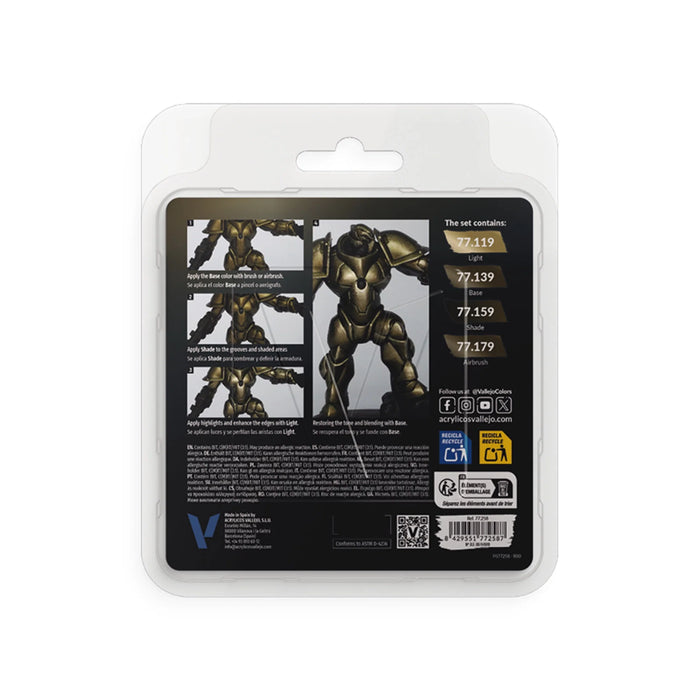 Vallejo True Metallic Metal: Aged Metal Paint Set (4x18ml)