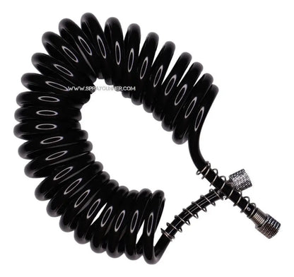 1/8"-1/8" Black Polyurethane Coiled Air Hose (3m) by NO-NAME Brand