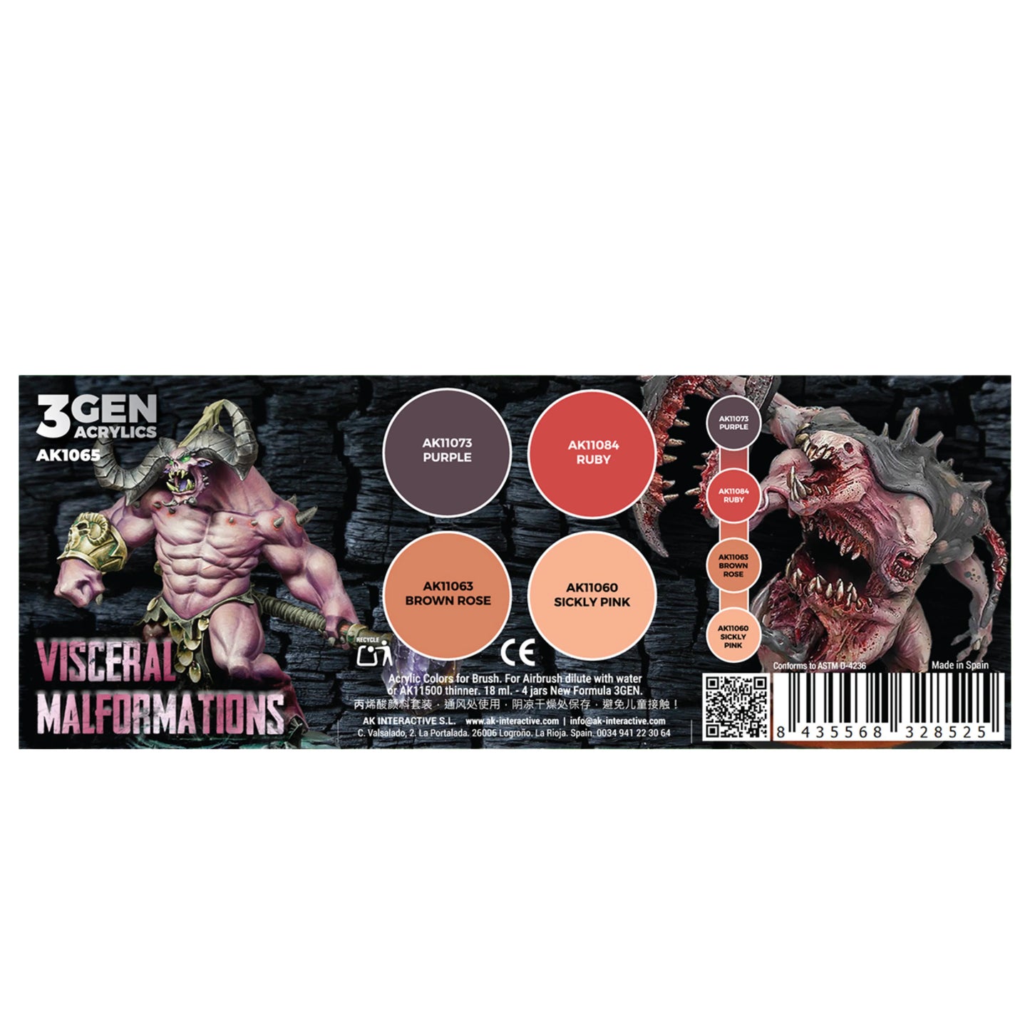 AK Interactive AK1065 Visceral Malformations Paint Set