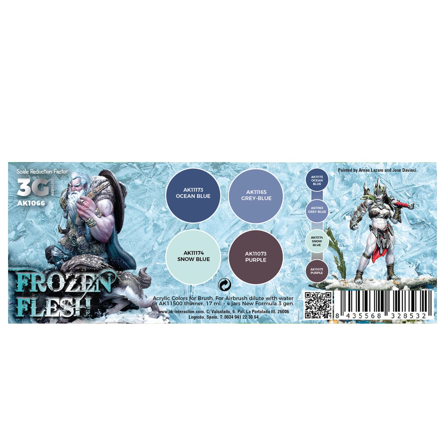 AK Interactive AK1066 Frozen Flesh Paint Set