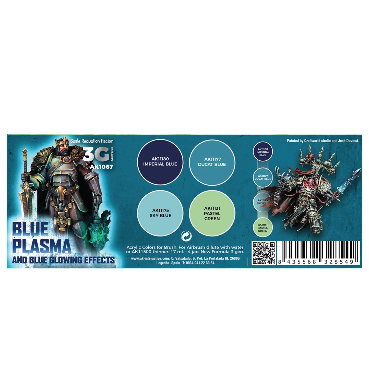 AK Interactive AK1067 Blue Plasma & Glow Paint Set