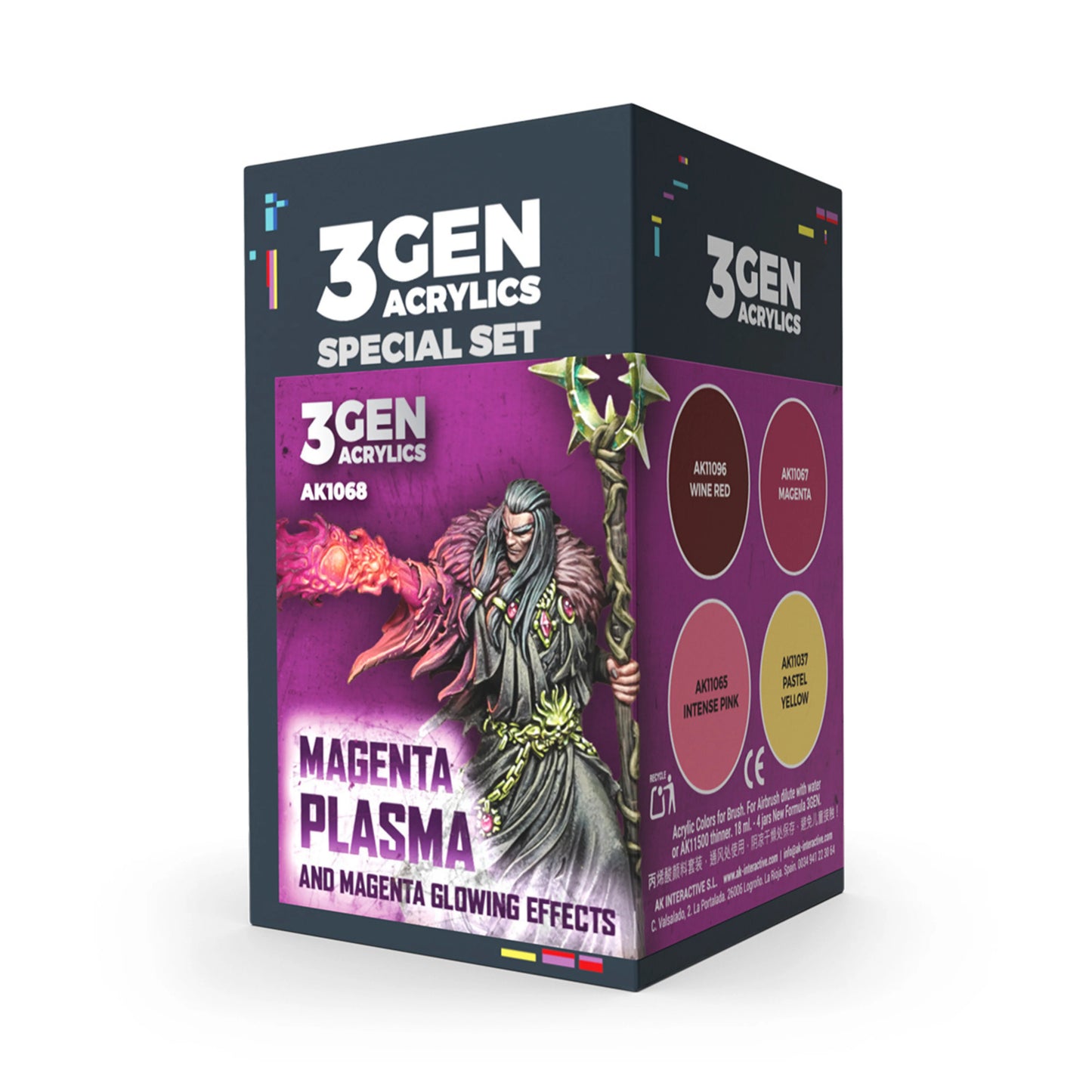 AK Interactive AK1068 Magenta Plasma & Glow Paint Set