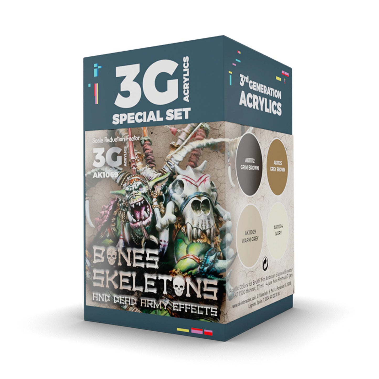 AK Interactive AK1069 Bones & Skeletons Paint Set