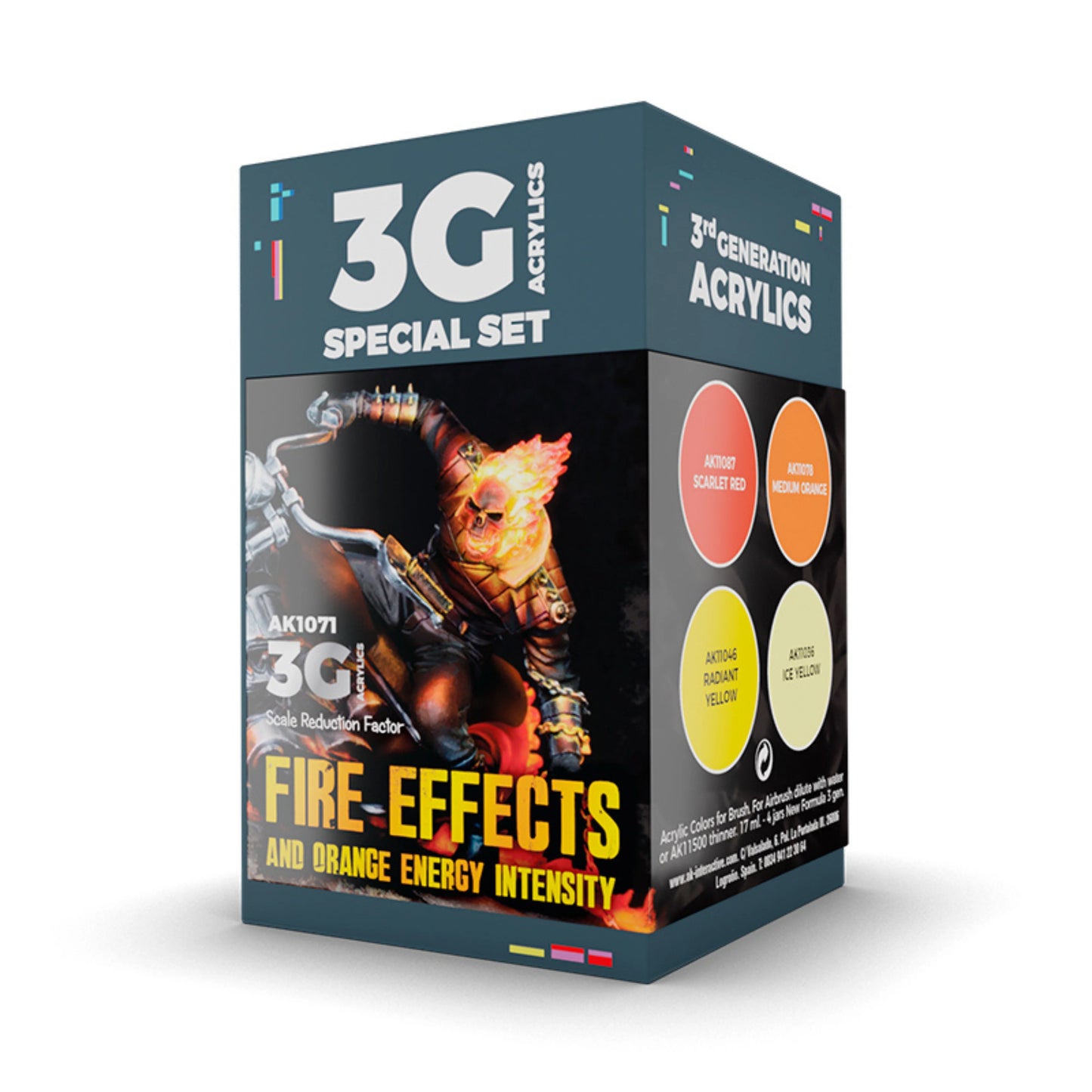 AK Interactive AK1071 Fire Effects Paint Set