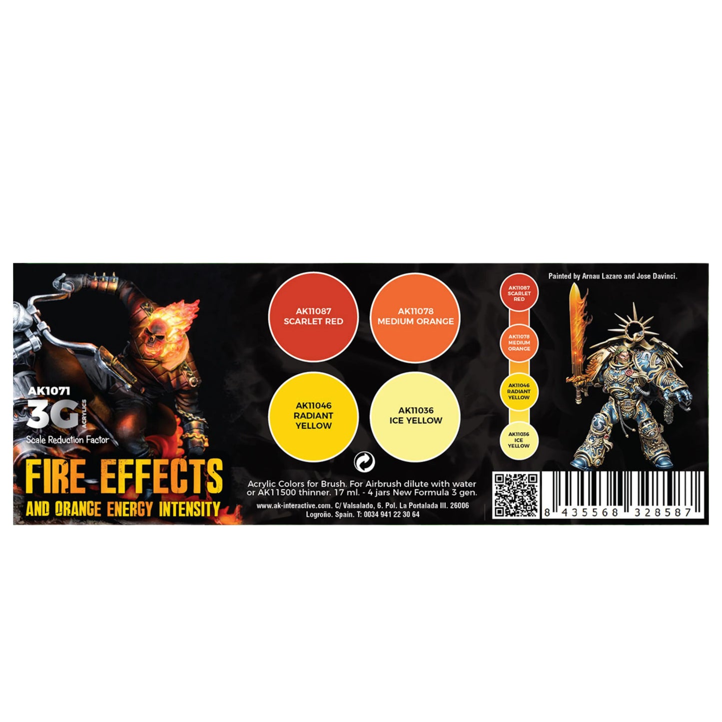 AK Interactive AK1071 Fire Effects Paint Set