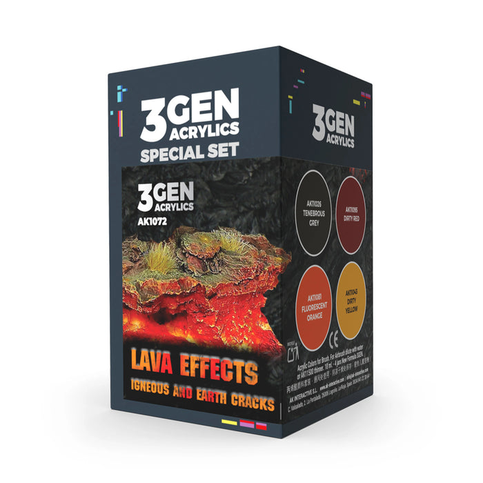 AK Interactive AK1072 Lava Effects Paint Set