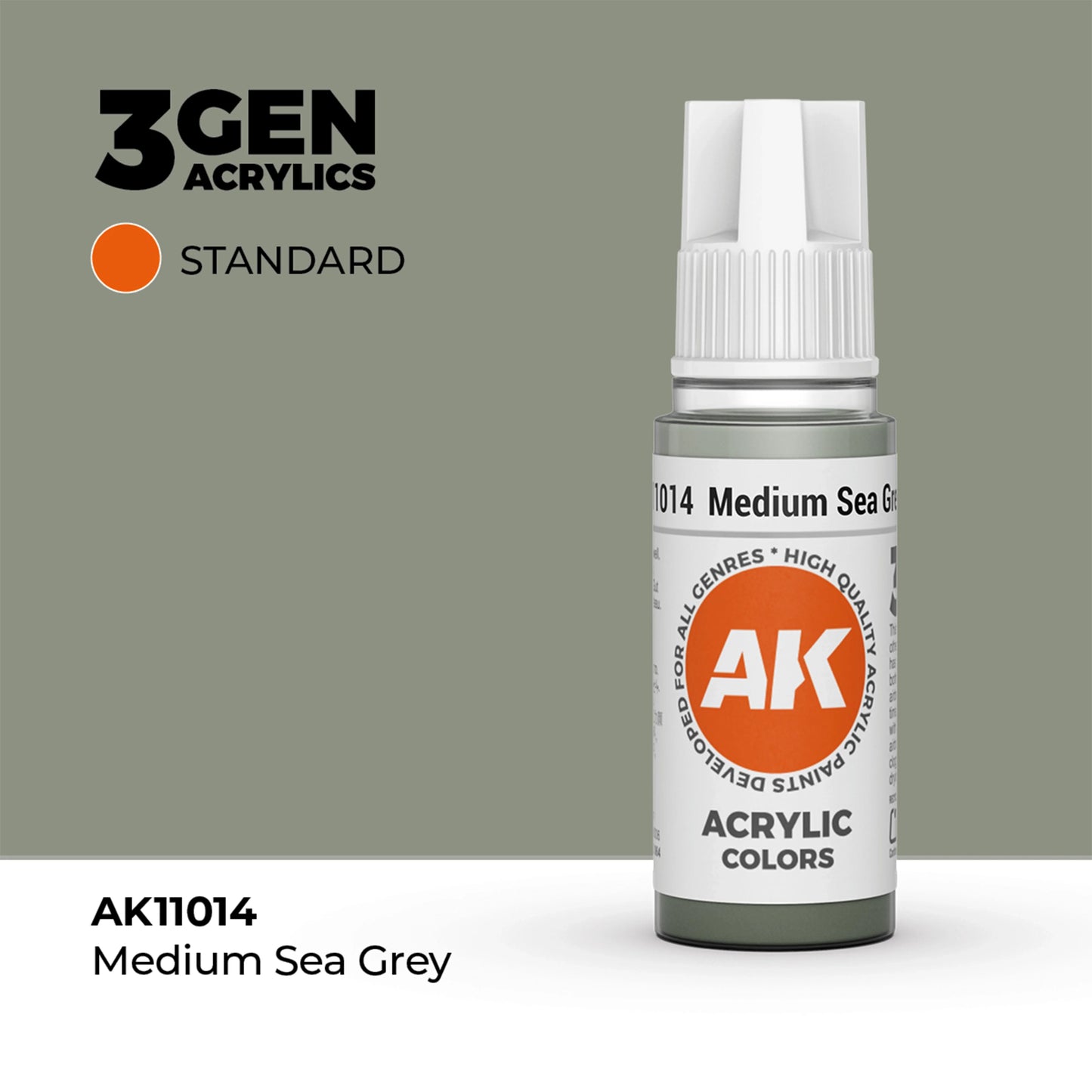 AK Interactive Standard Colors - Medium Sea Grey (17ml)