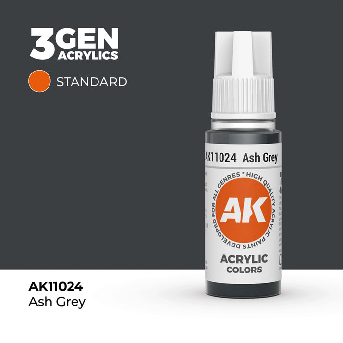 AK Interactive Standard Colors - Ash Grey (17ml)