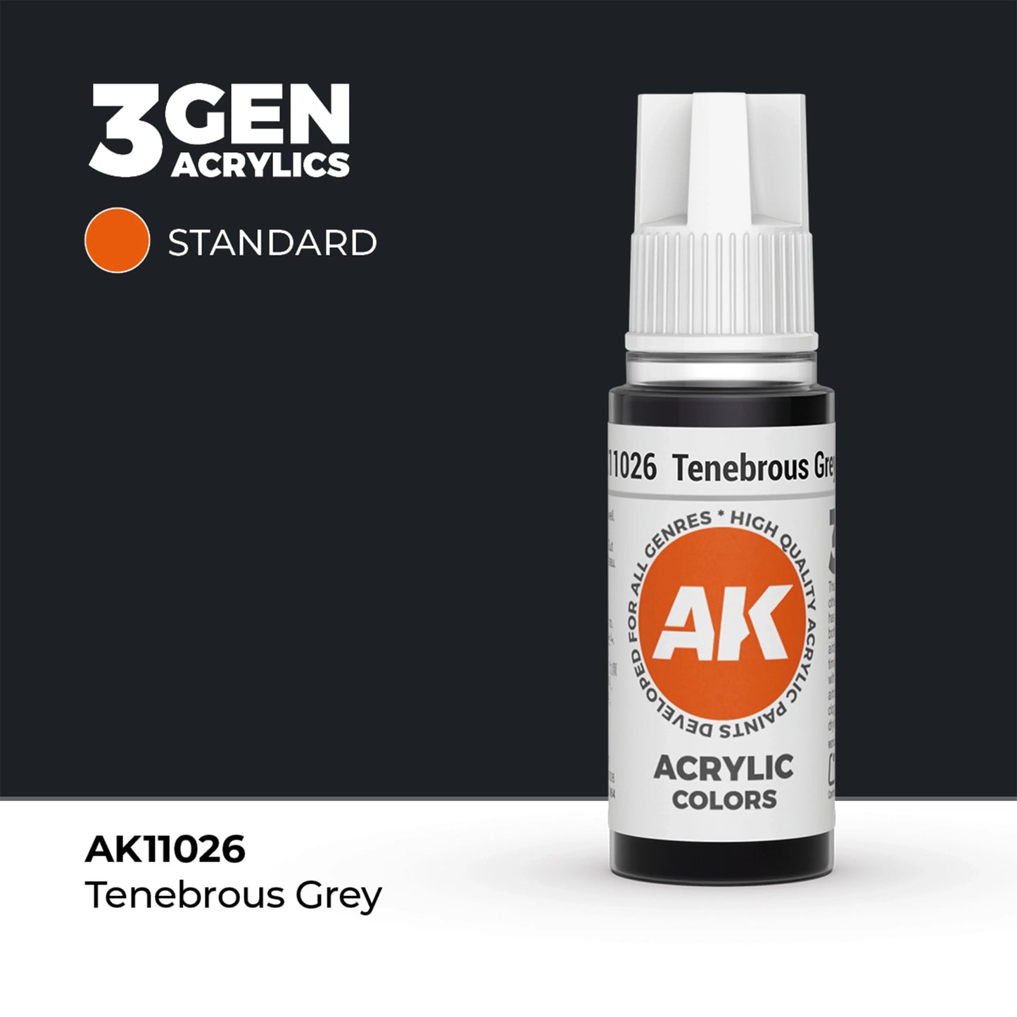 AK Interactive Standard Colors - Tenebrous Grey (17ml)