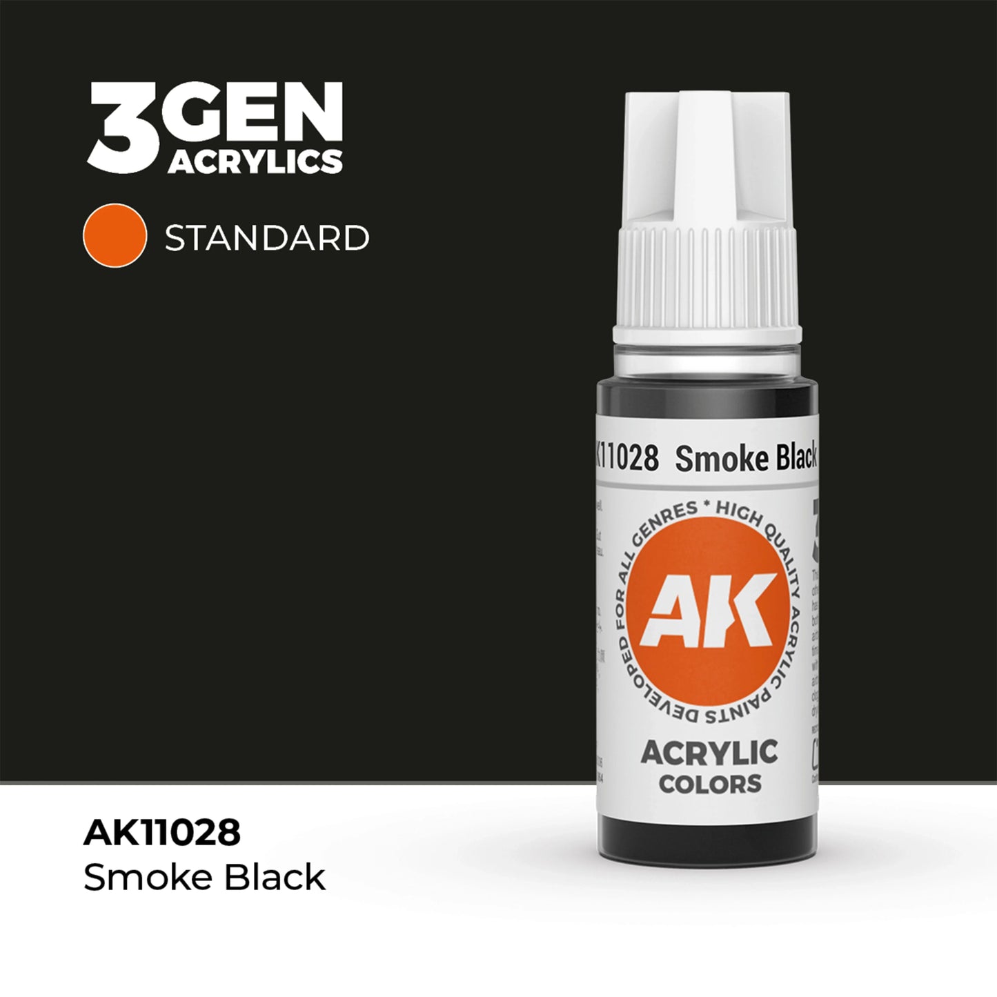 AK Interactive Standard Colors - Smoke Black (17ml)