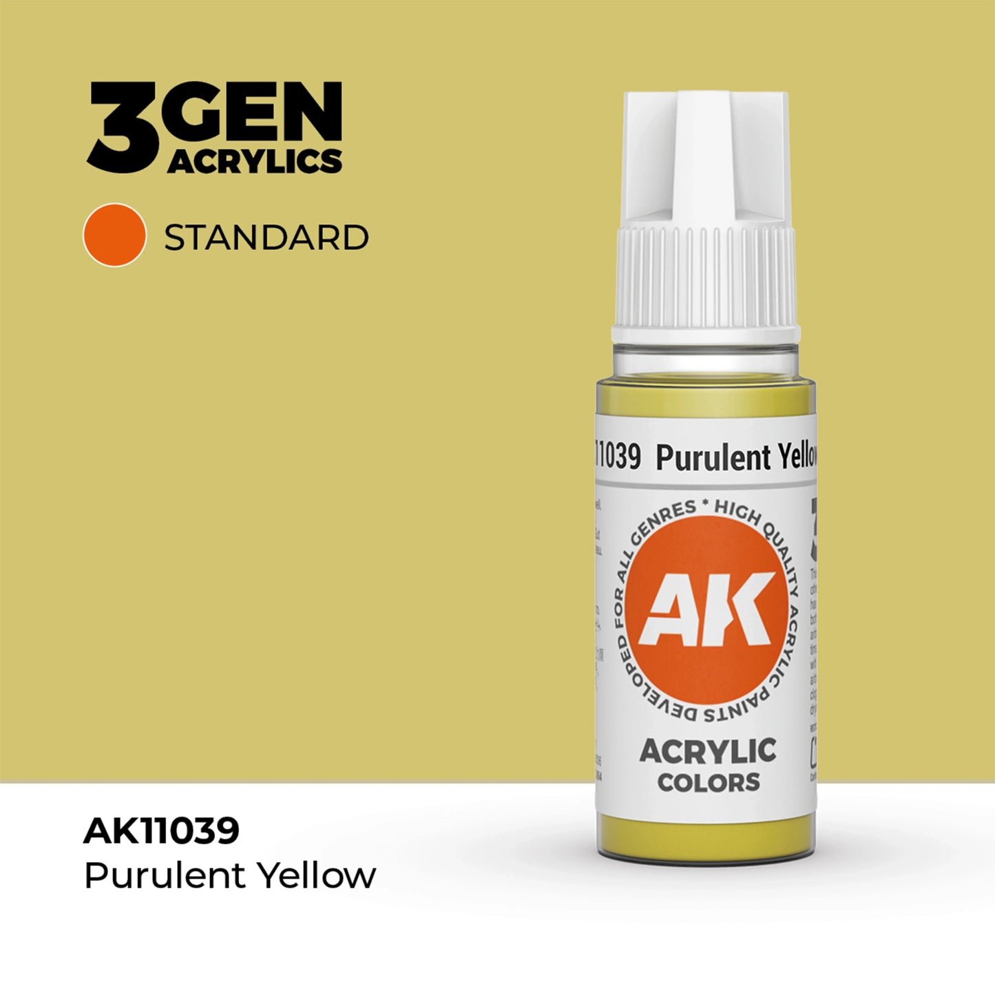 AK Interactive Standard Colors - Purulent Yellow (17ml)