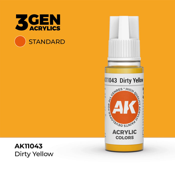 AK Interactive Standard Colors - Dirty Yellow (17ml)