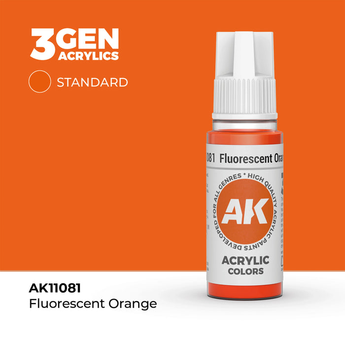 AK Interactive Standard Colors - Fluorescent Orange (17ml)