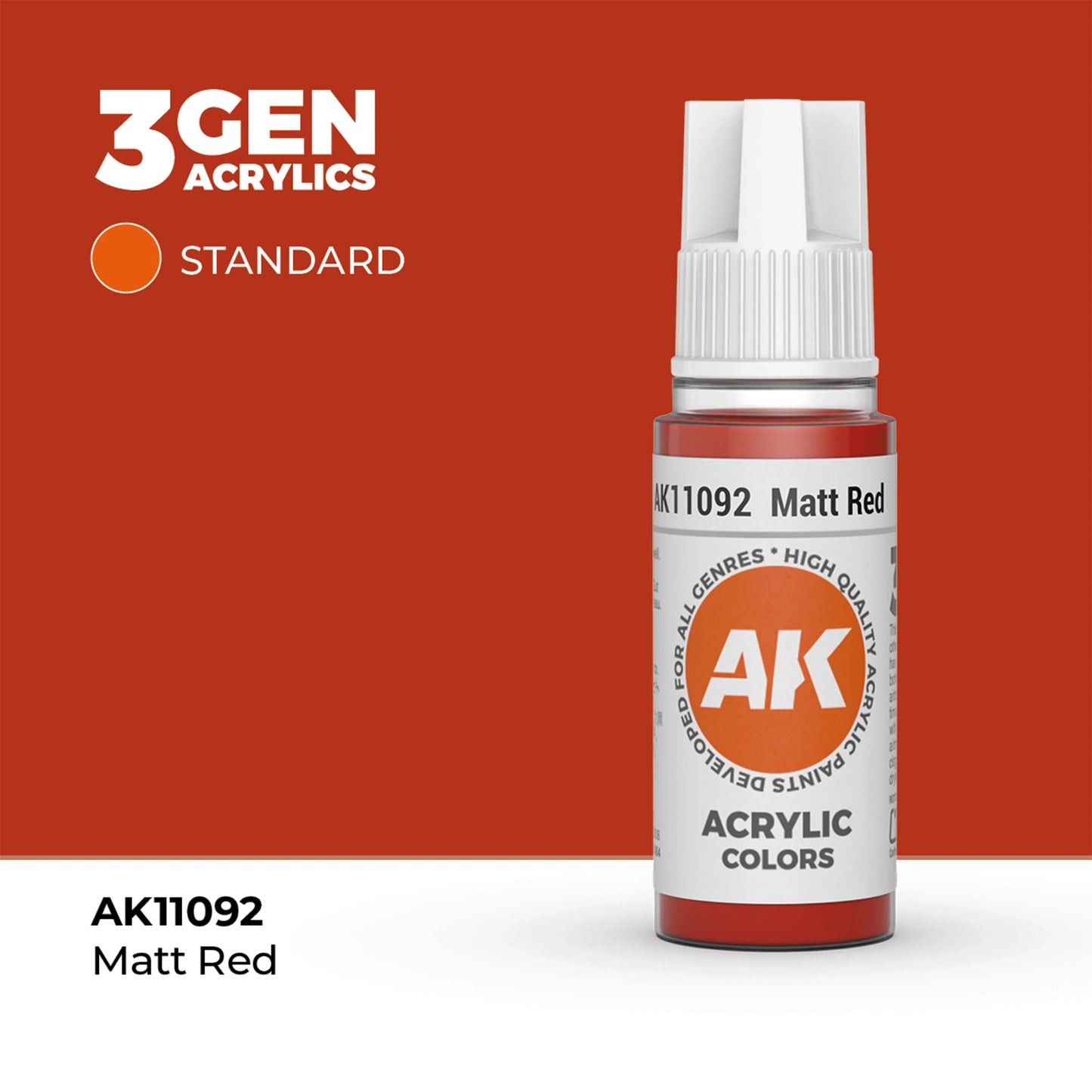 AK Interactive Standard Colors - Matt Red (17ml)