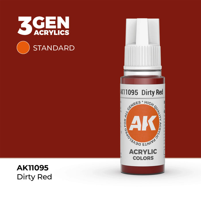 AK Interactive Standard Colors - Dirty Red (17ml)