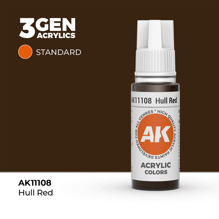 AK Interactive Standard Colors - Hull Red (17ml)