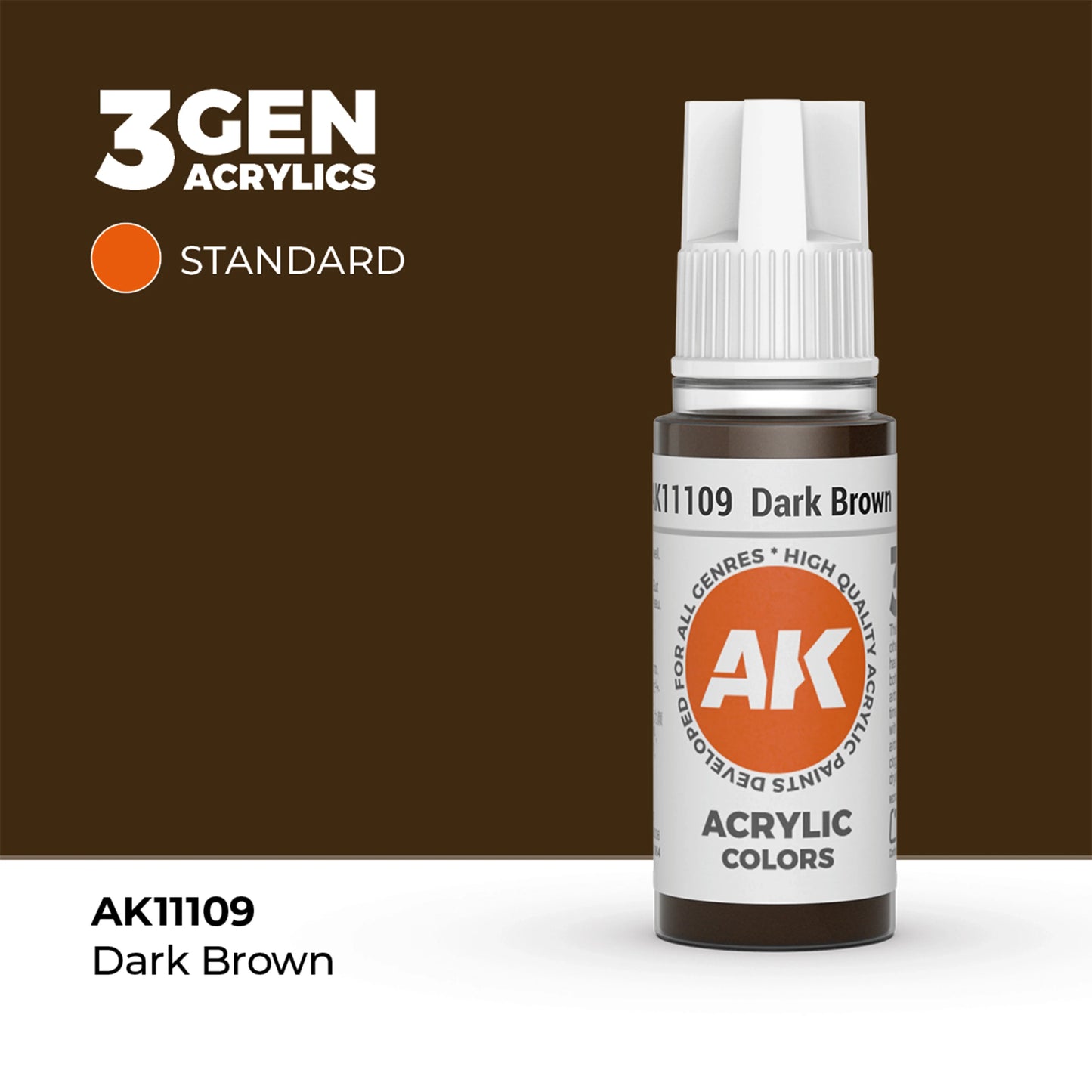 AK Interactive Standard Colors - Dark Brown (17ml)