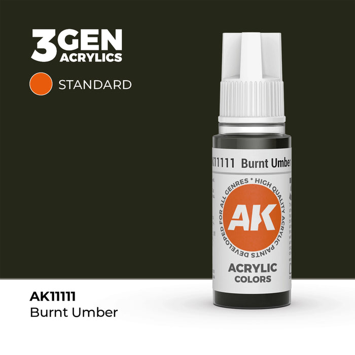 AK Interactive Standard Colors - Burnt Umber (17ml)