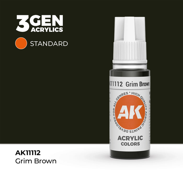 AK Interactive Standard Colors - Grim Brown (17ml)