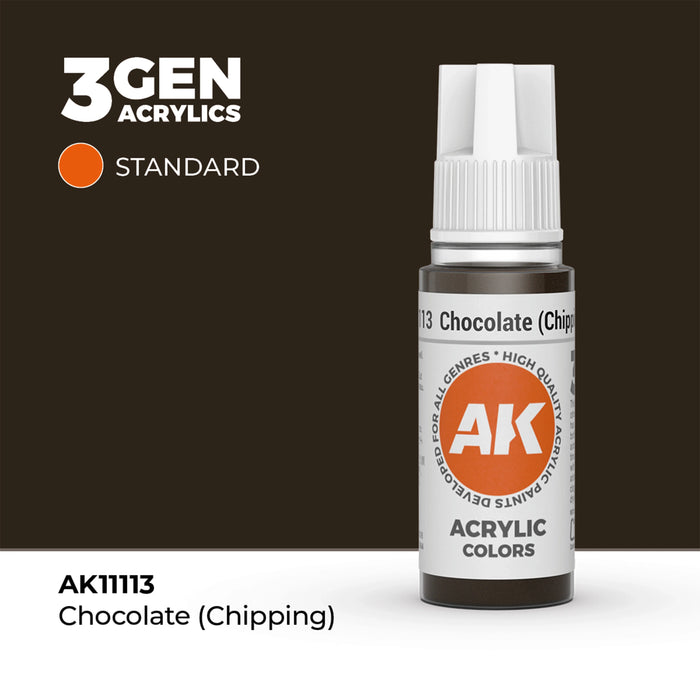 AK Interactive Standard Colors - Chocolate (Chipping) (17ml)