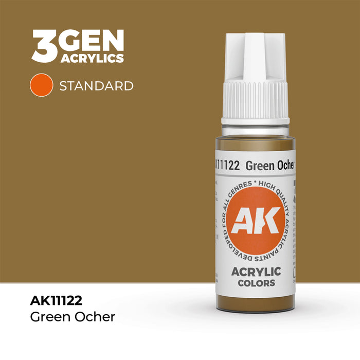 AK Interactive Standard Colors - Green Ocher (17ml)