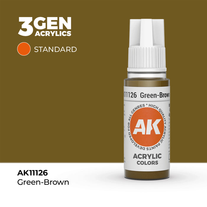 AK Interactive Standard Colors - Green-Brown (17ml)