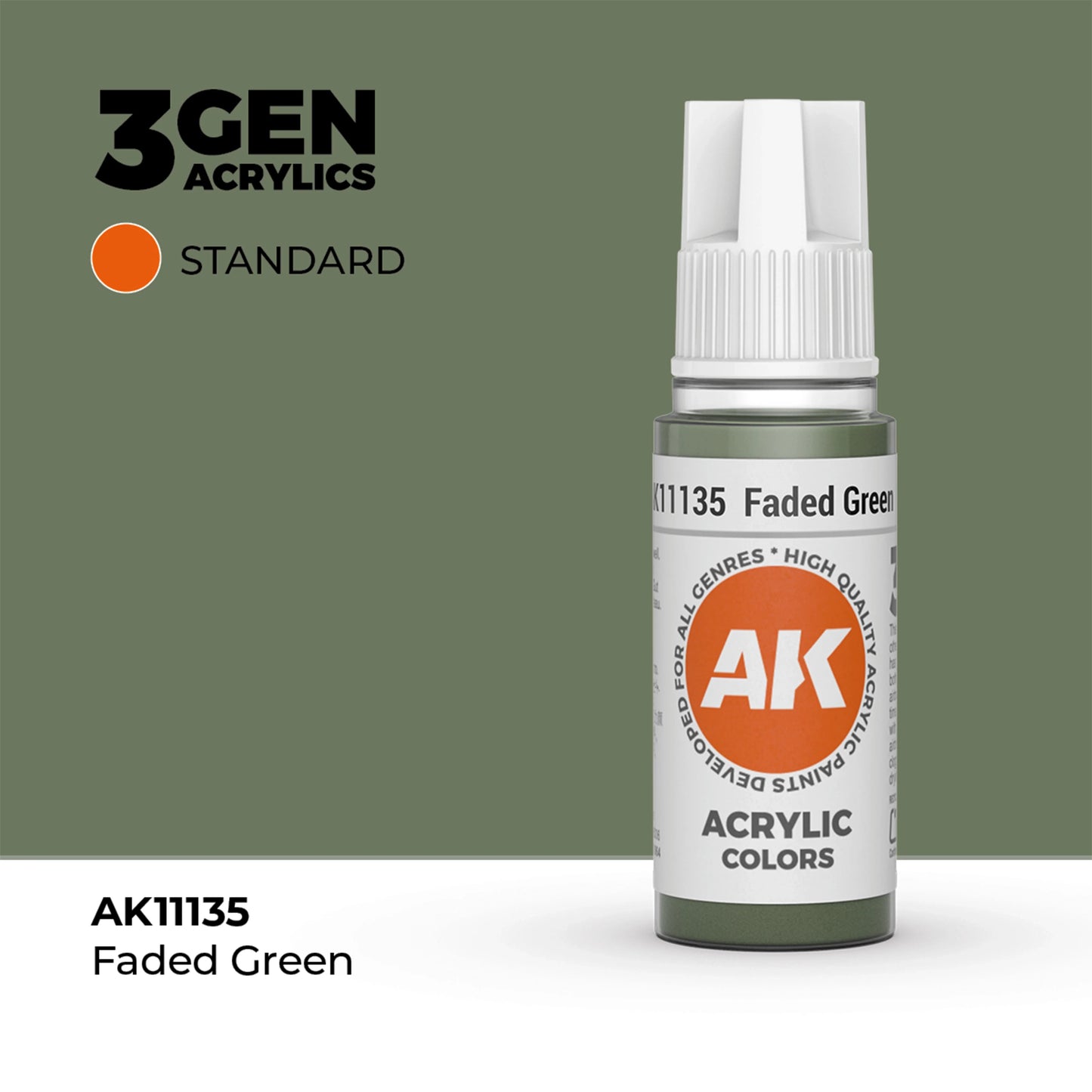 AK Interactive Standard Colors - Faded Green (17ml)