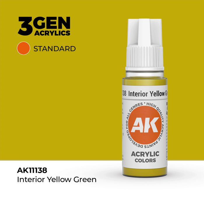 AK Interactive Standard Colors - Interior Yellow Green (17ml)
