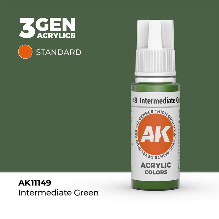 AK Interactive Standard Colors - Intermediate Green (17ml)