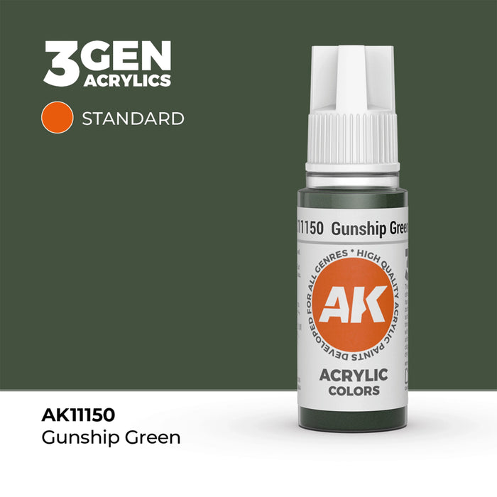 AK Interactive Standard Colors - Gunship Green (17ml)