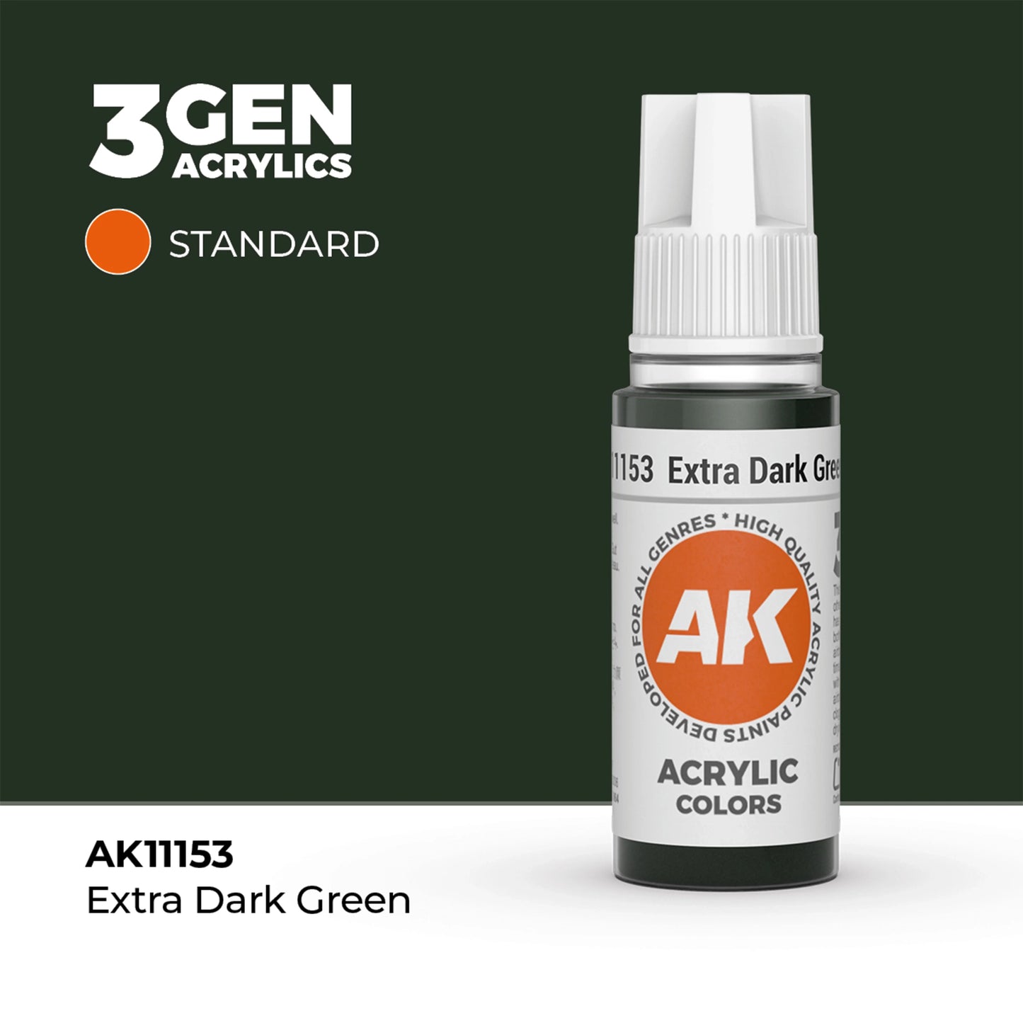 AK Interactive Standard Colors - Extra Dark Green (17ml)
