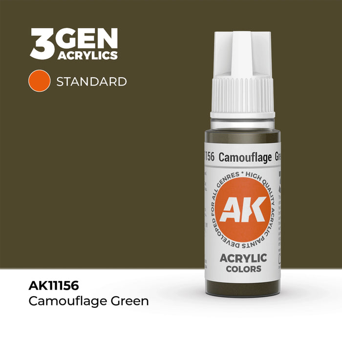 AK Interactive Standard Colors - Camouflage Green (17ml)