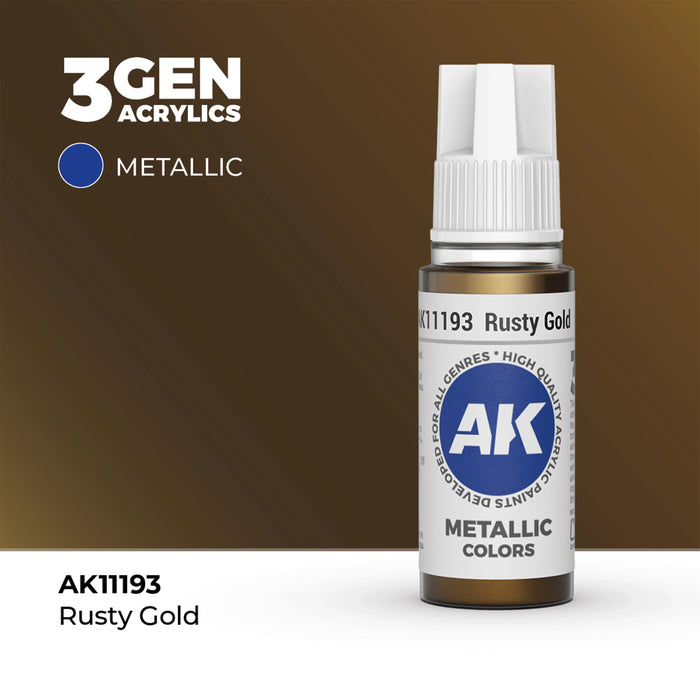 AK Interactive Metallic Colors - Rusty Gold (17ml)