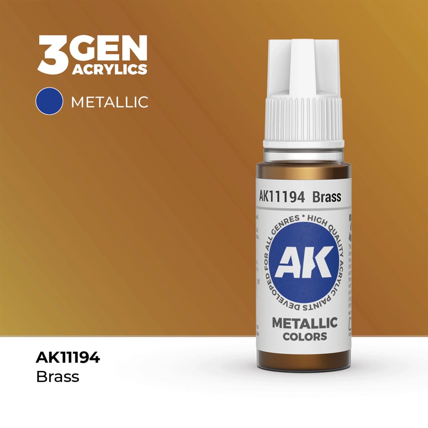 AK Interactive Metallic Colors - Brass (17ml)