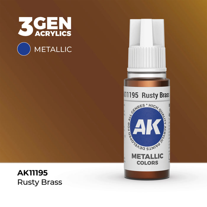 AK Interactive Metallic Colors - Rusty Brass (17ml)