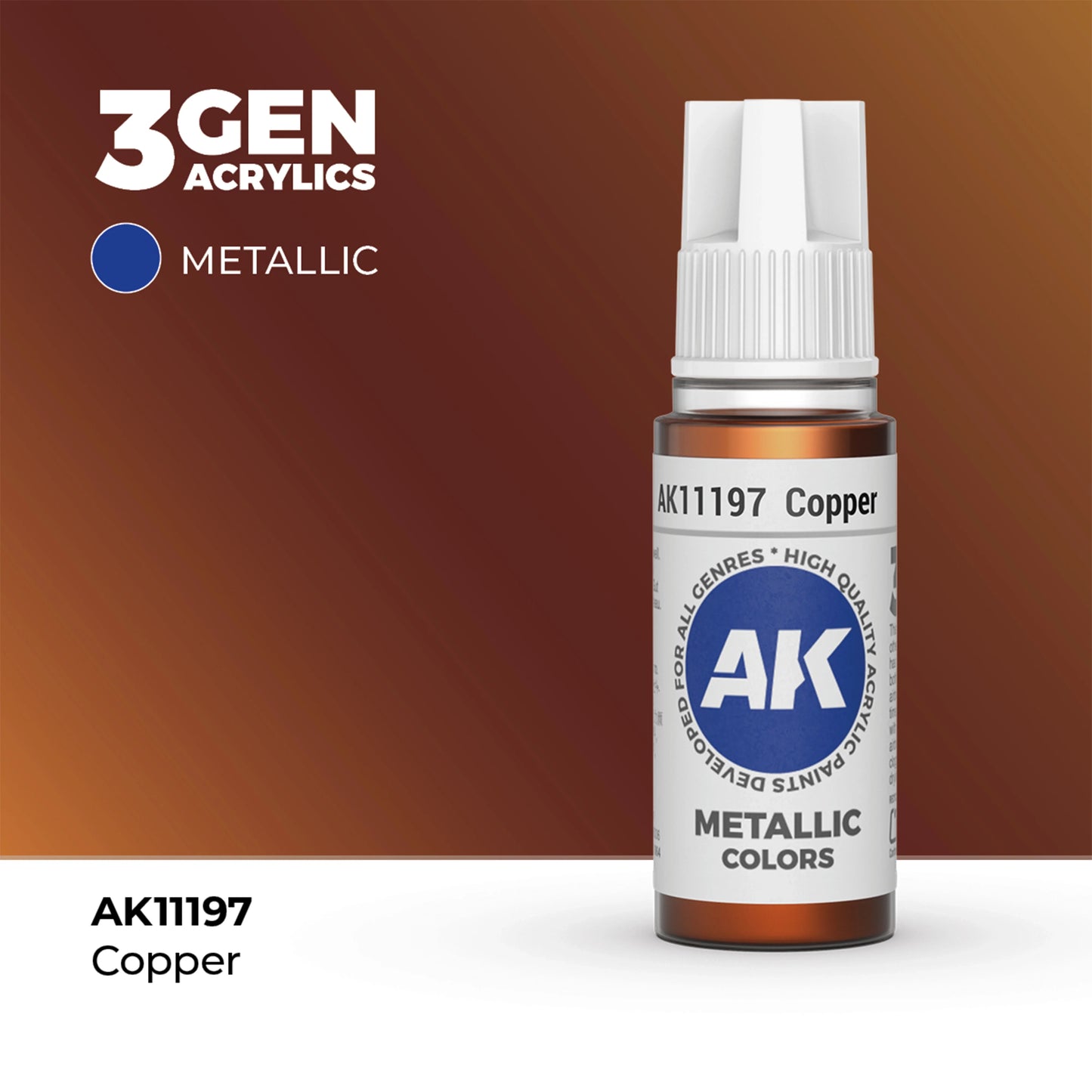AK Interactive Metallic Colors - Copper (17ml)