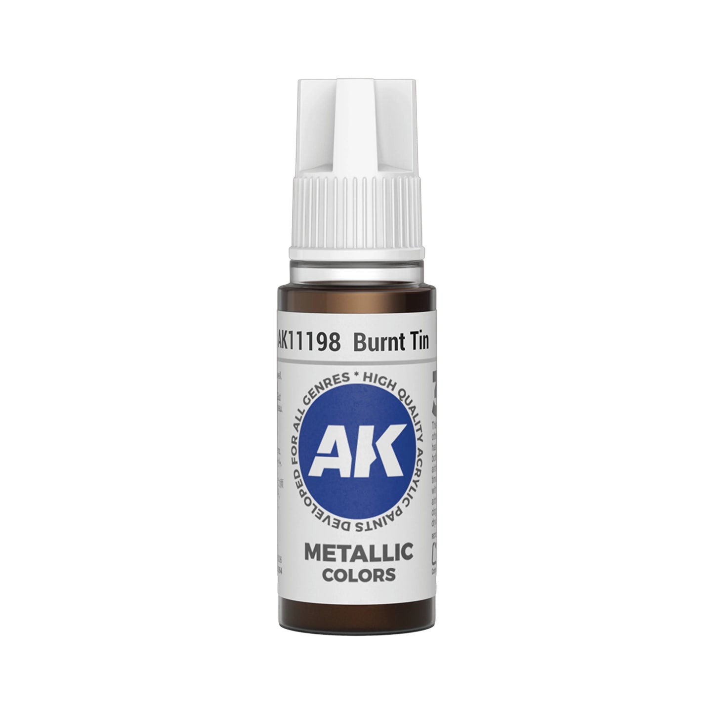 AK Interactive Metallic Colors - Burnt Tin (17ml)