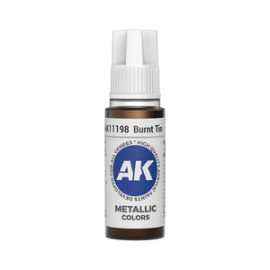 AK Interactive Metallic Colors - Burnt Tin (17ml)