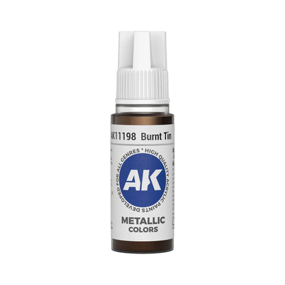 AK Interactive Metallic Colors - Burnt Tin (17ml)